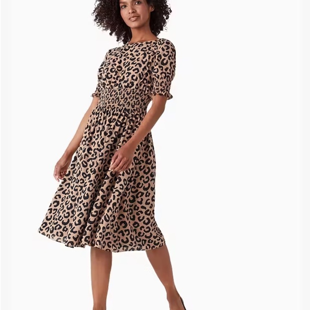 Kate spade ♠️ Leopard Print Midi Dress